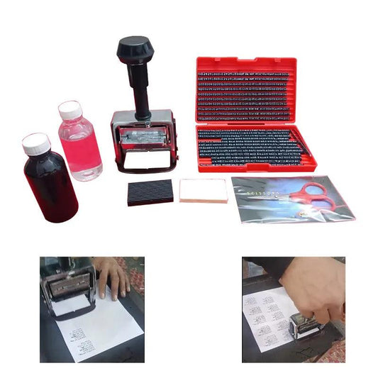 Manually 6 line 3mm Label Stamping Machine