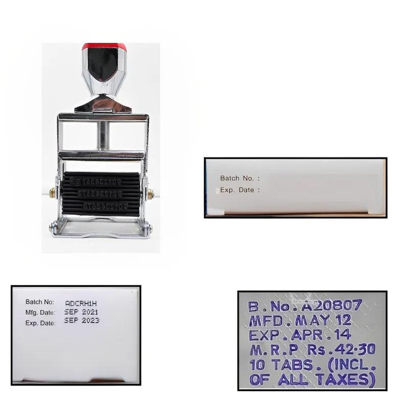 Smart Pack Hand Batch Coding Machine of 3mm Date MRP Printing