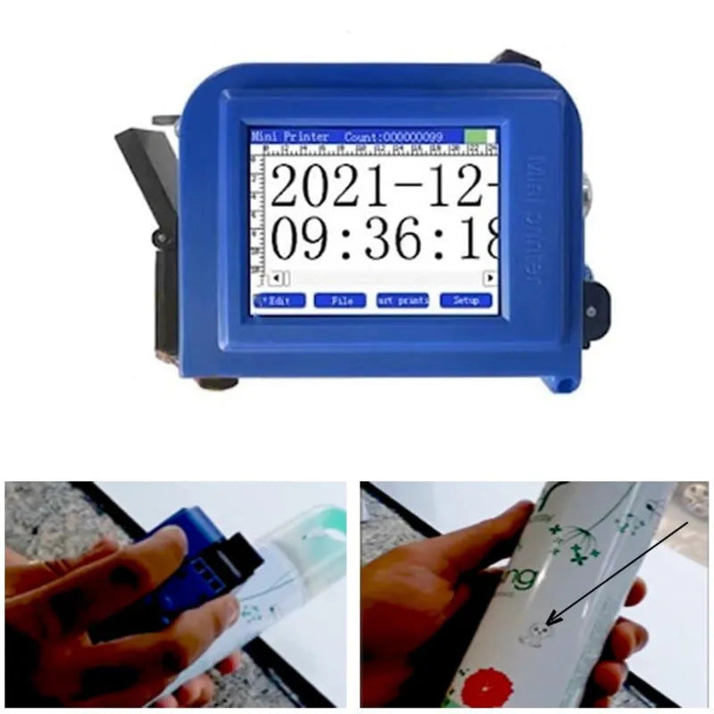 Mini Portable Printer Machine with Solvent Based Cartridge for Expiry Dates, Batch Numbers, MRP (Max 4 lines)