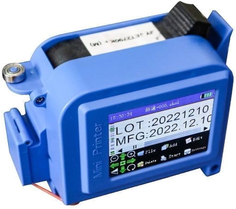 Mini Portable Printer Machine with Solvent Based Cartridge for Expiry Dates, Batch Numbers, MRP (Max 4 lines)