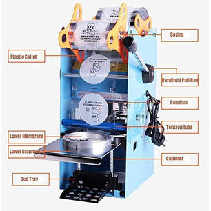 Manual Four Cup Sealing Machine 70,75,90 & 95 mm Diameter