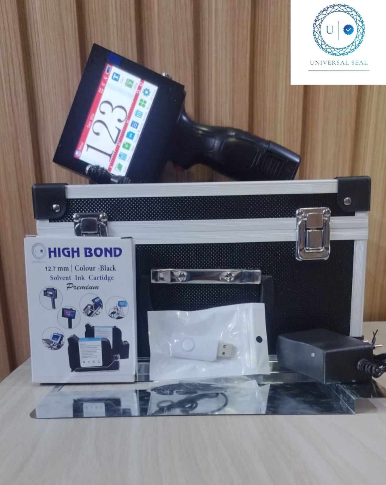 12.7mm Metal Body with Solvent Based Cartridge Handheld Inkjet Printer