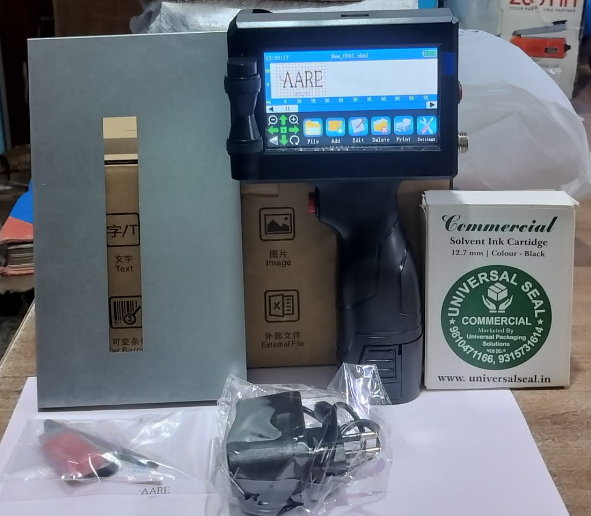 High Speed 12.7mm with Solvent Cartridge Plastic TIJ Printer with Dual Core Processor for Date MRP Printing