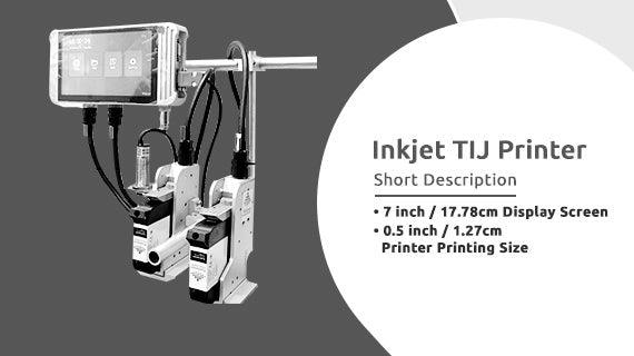 Online Inkjet TIJ Printer 7 inch/17.78cm Display Screen