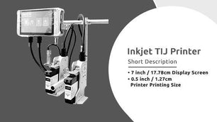 Online Inkjet TIJ Printer 7 inch/17.78cm Display Screen