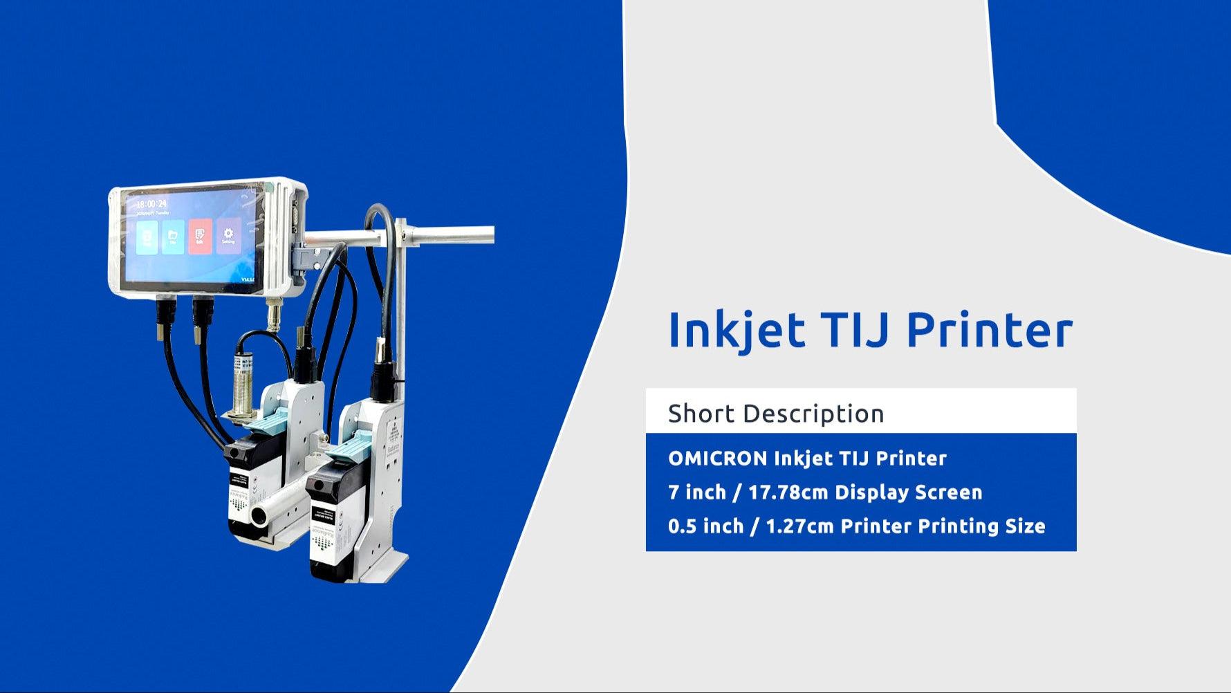 Online Inkjet TIJ Printer 7 inch/17.78cm Display Screen