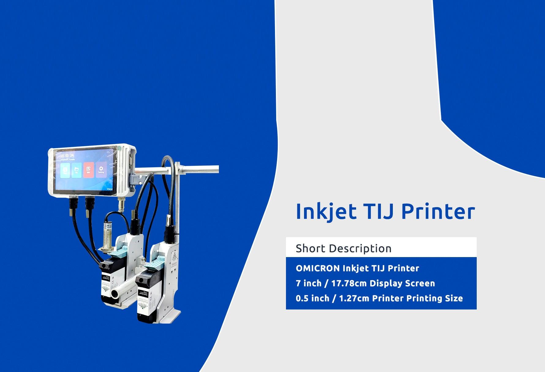 Online Inkjet TIJ Printer 7 inch/17.78cm Display Screen