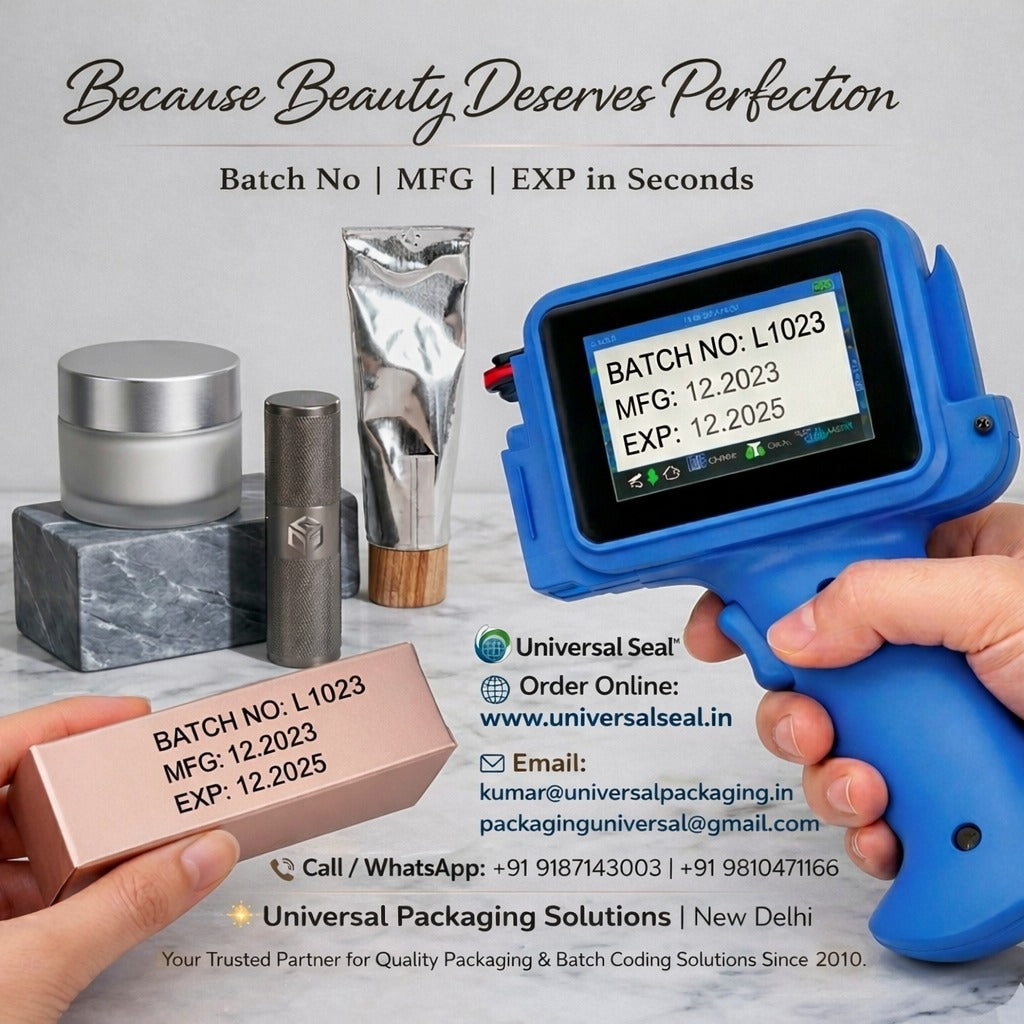 Universal Seal Handy 12.7mm 2 in 1 Mini Pro Handheld Inkjet Printer Without Cartridge, Light Weighted for All Surfaces