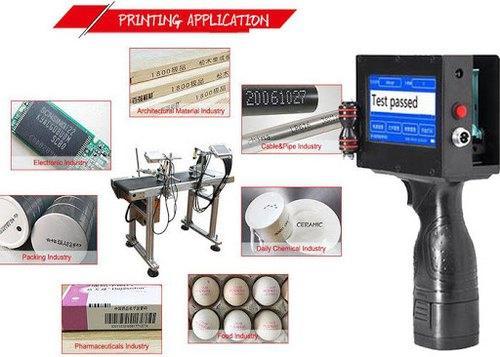 Handheld 25.4 mm Thermal Inkjet Printer with Solvent Based Cartridge