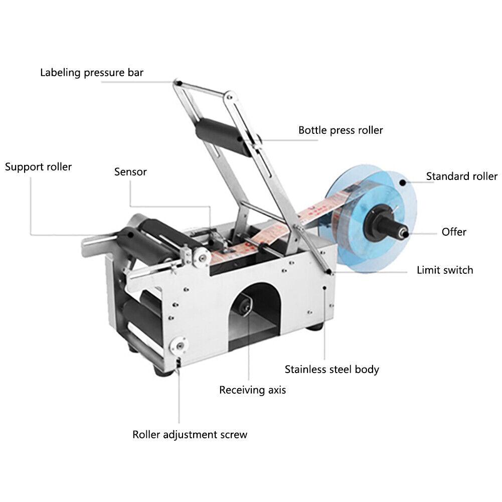 Semi-Automatic Round Bottle Labelling Machine