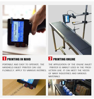 Handheld Thermal Inkjet Printer, Printing Size 0.5 inch or 12.7 mm