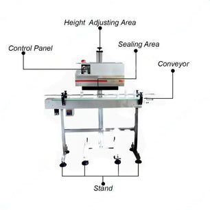 Commercial Automatic 20-120 mm Induction Cap Sealing Machine